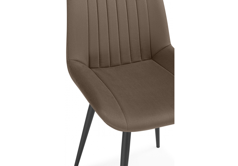 фото стул на металлокаркасе woodville седа коричневый (zd 233) / черный 632438 | 220svet.ru