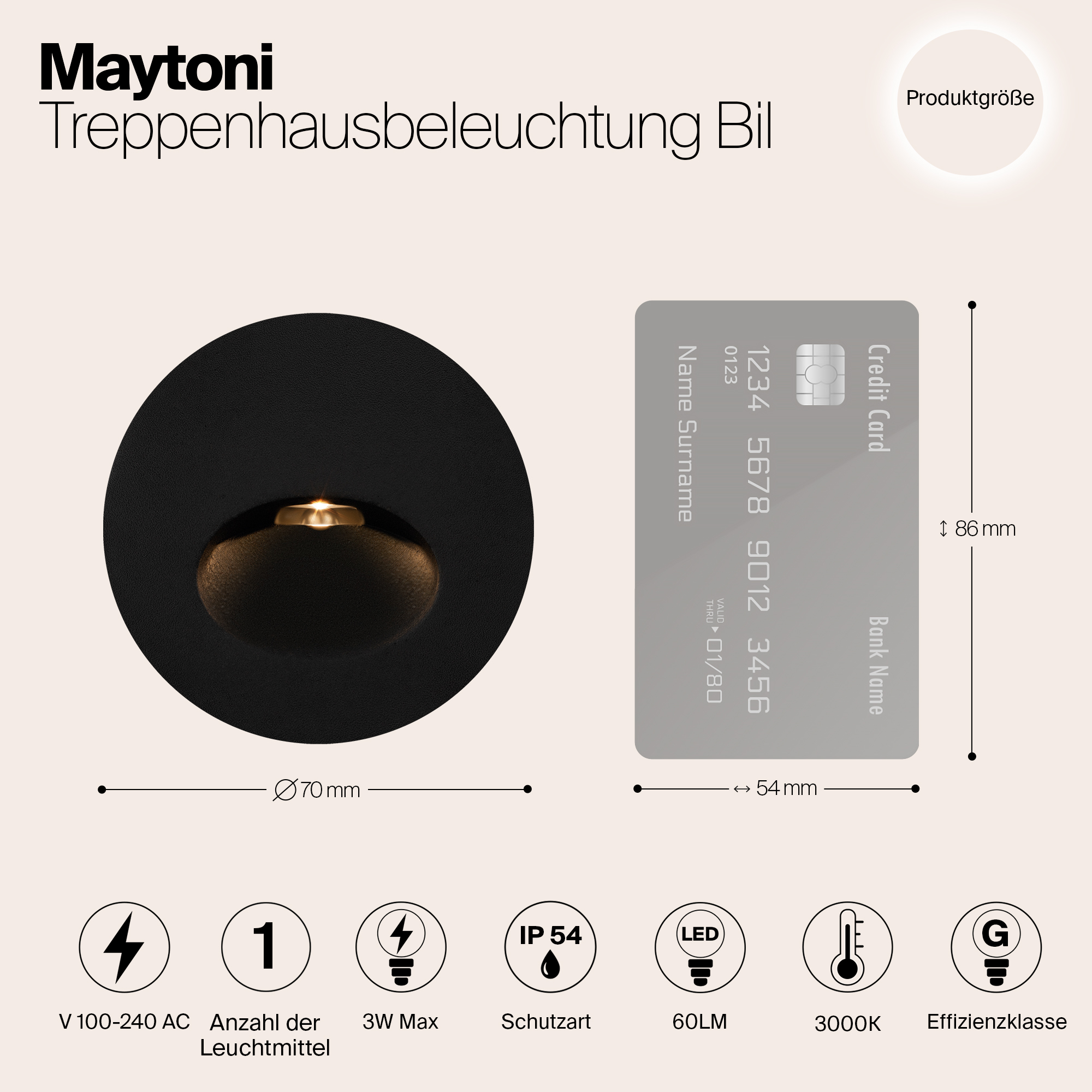 Подсветка для лестниц Maytoni Bil O015SL-L3B3K, Германия. Купить в Москве и  по России