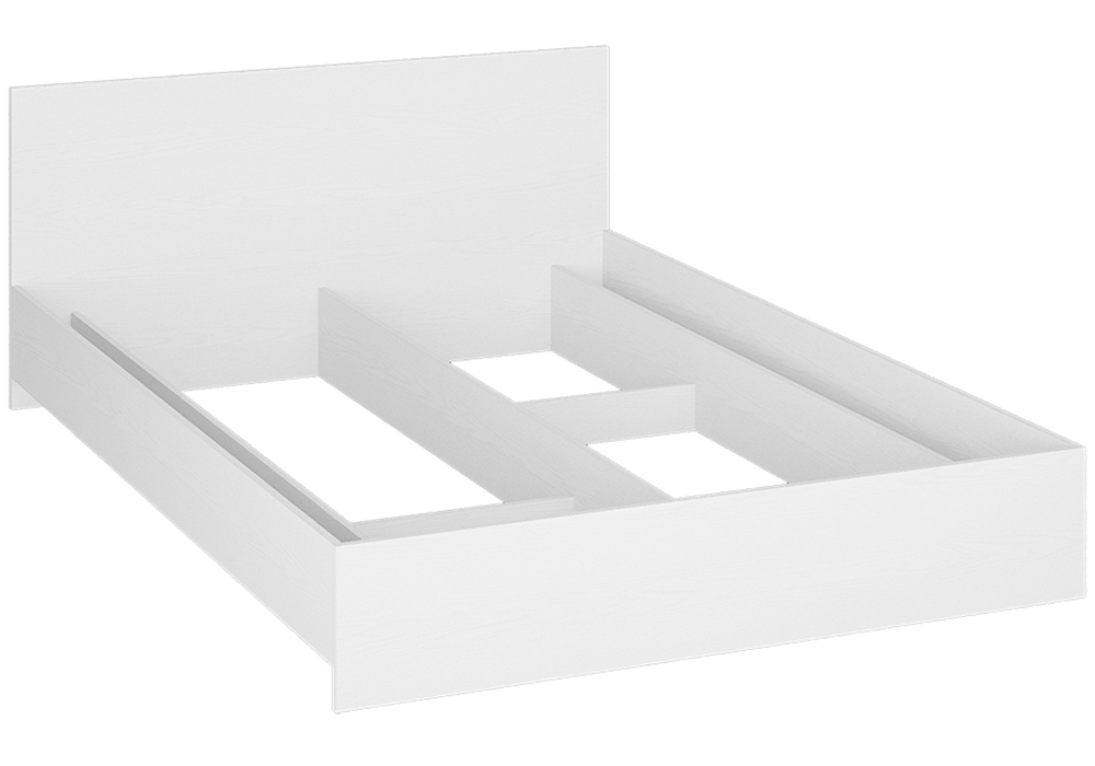 фото полутораспальная кровать woodville адайн кр-140 140х200 белое дерево / белое дерево 528308 | 220svet.ru