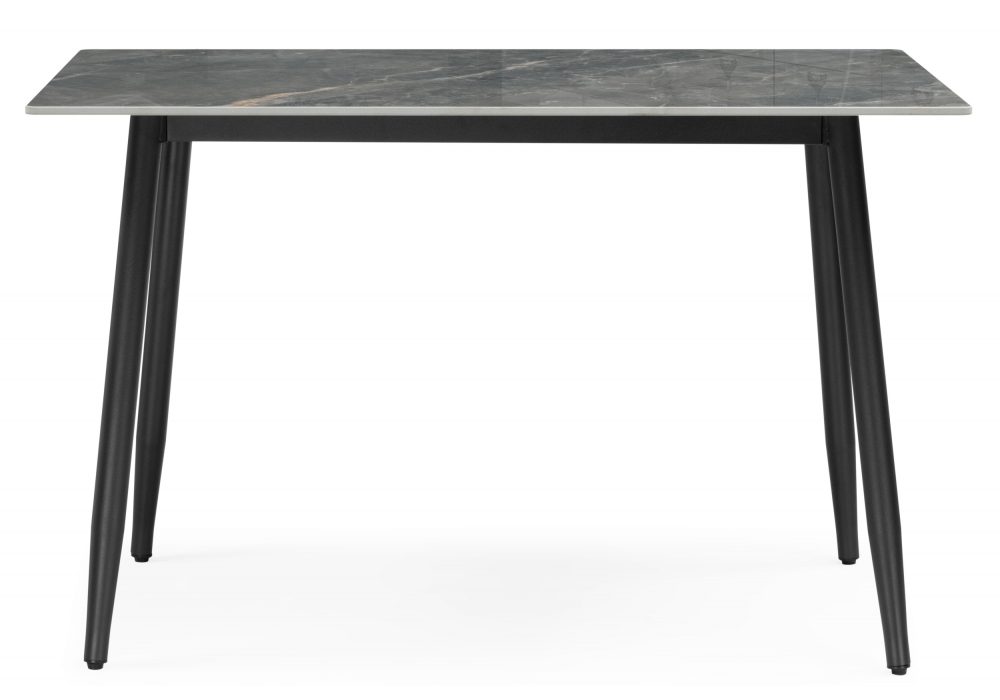 фото керамический стол woodville rion 120 серый мрамор / черный 15907 | 220svet.ru