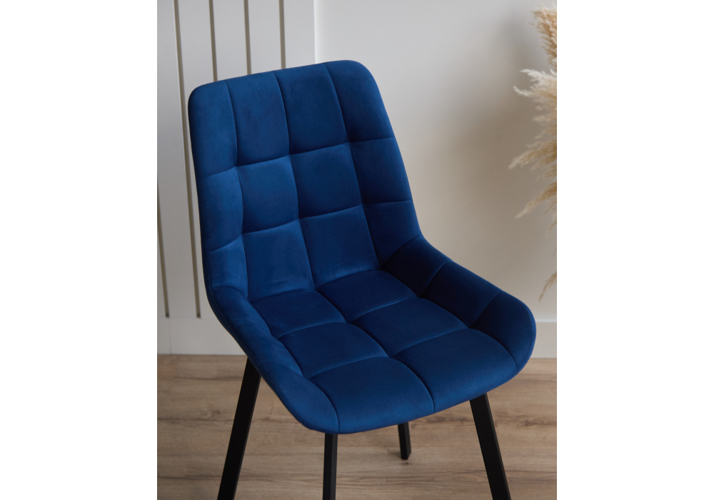 фото стул вращающийся на металлокаркасе woodville челси 360 синий (zd 798) / черный 632533 | 220svet.ru