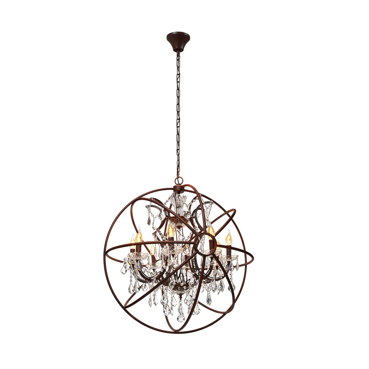 фото подвесная люстра loft it foucaults orb crystal loft1897/8 | 220svet.ru