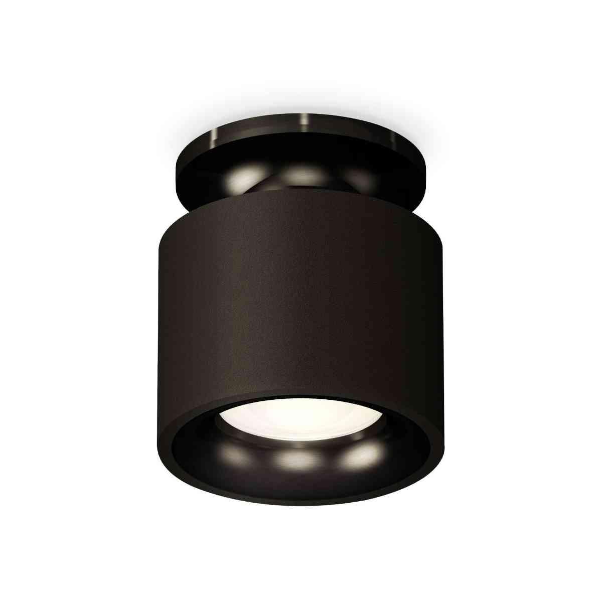 фото комплект накладного светильника ambrella light techno spot xs7511061 sbk/pbk черный песок/черный полированный (n7926, c7511, n7011) | 220svet.ru