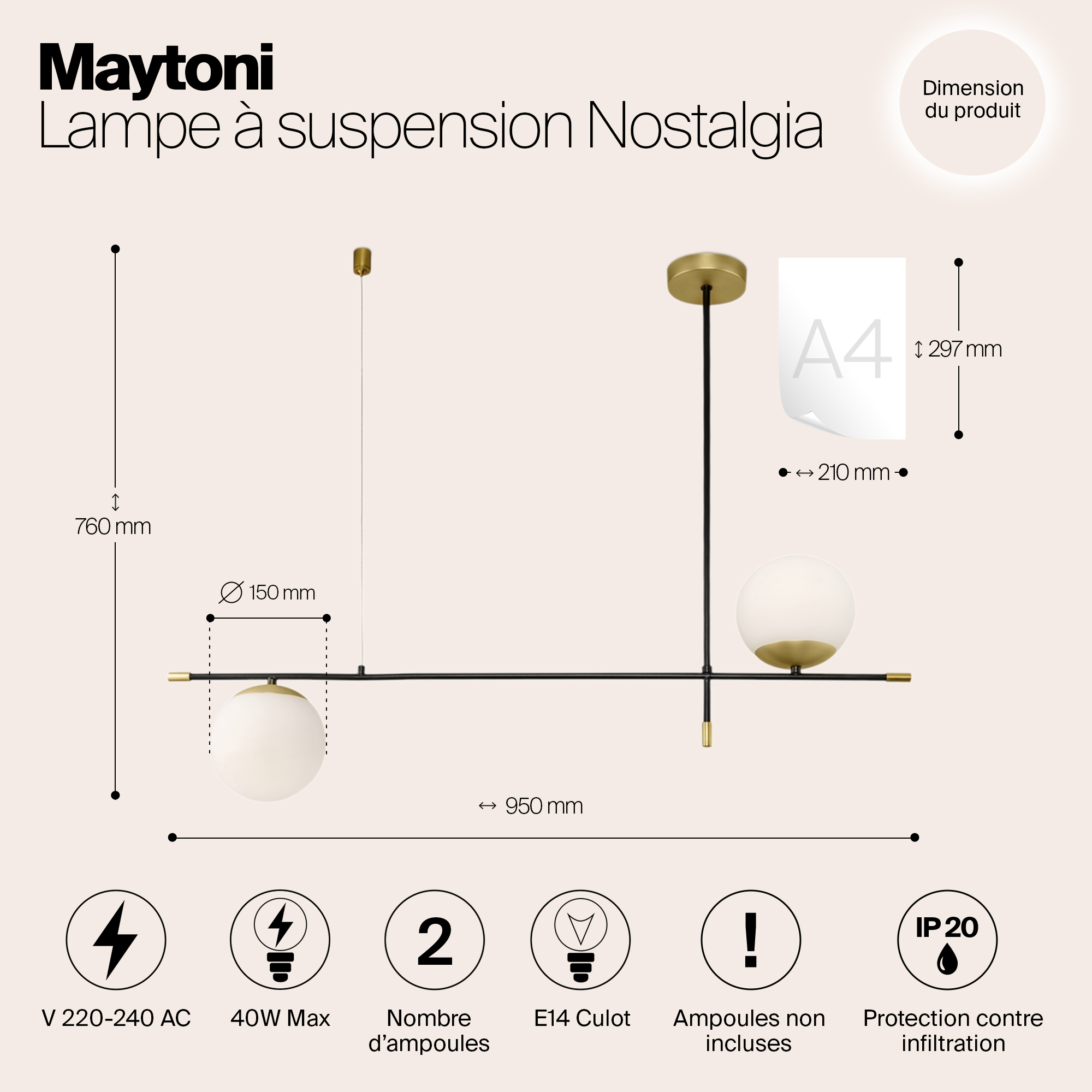 фото подвесной светильник maytoni nostalgia mod048pl-02g | 220svet.ru