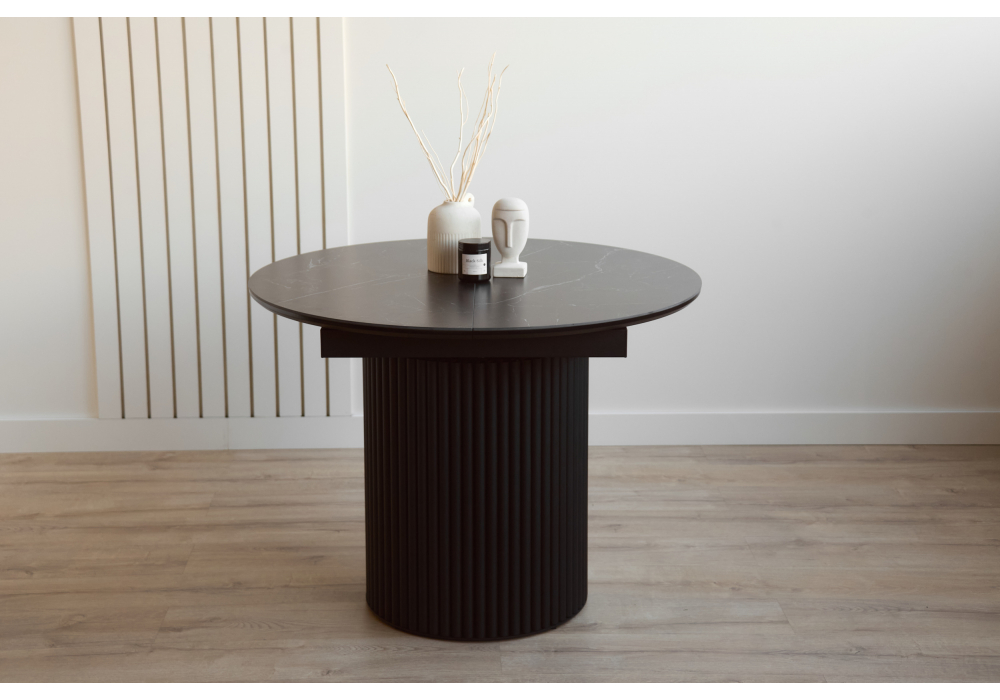 фото керамический стол раскладной woodville стивен 100(140) shakespeare black / черный 664920 | 220svet.ru