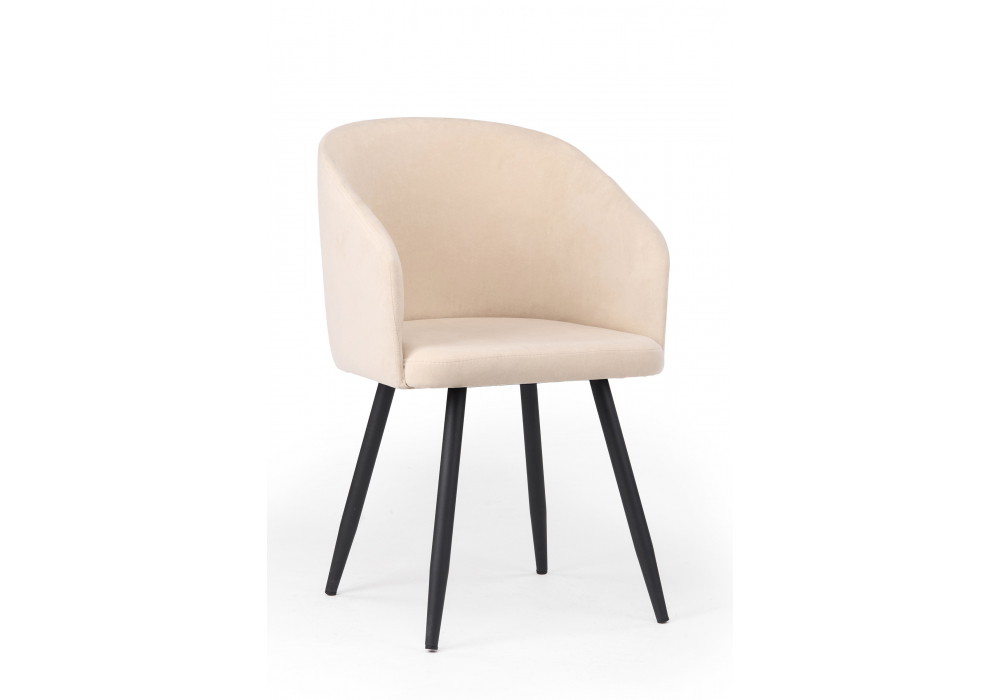 фото стул на металлокаркасе поворотный woodville монер 360 бежевый (glory 03) / черный 632632 | 220svet.ru