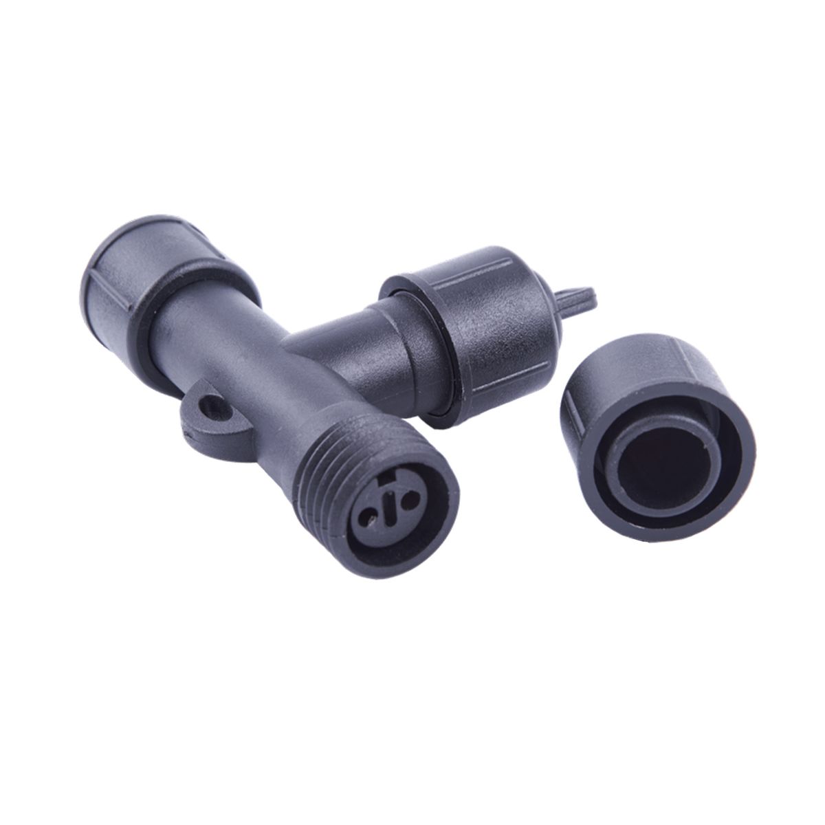 фото соединитель т-образный для гирлянд uniel utc-f90 y3 black ul-00013228 | 220svet.ru