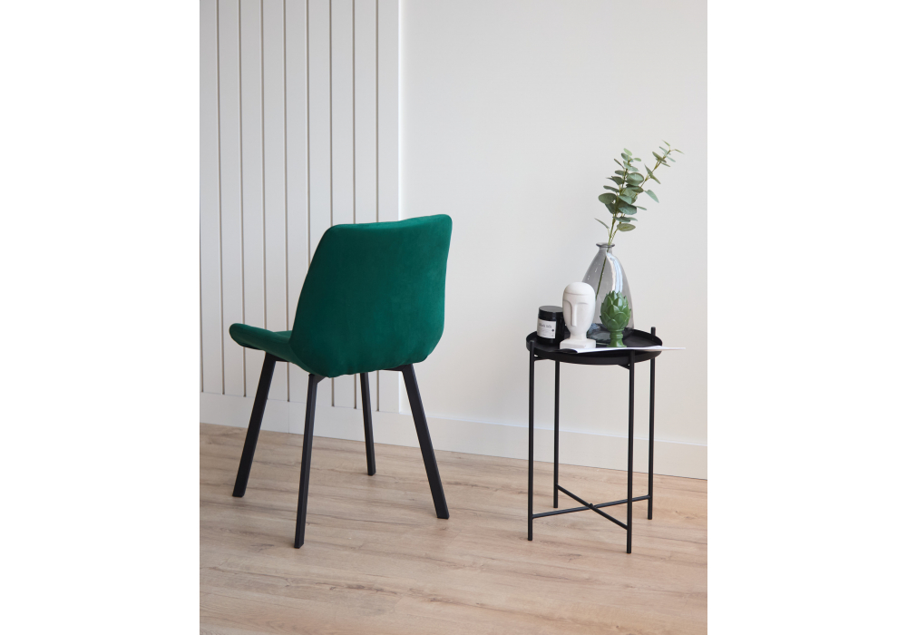 фото стул на металлокаркасе woodville челси п зеленый / черный np 632512 | 220svet.ru