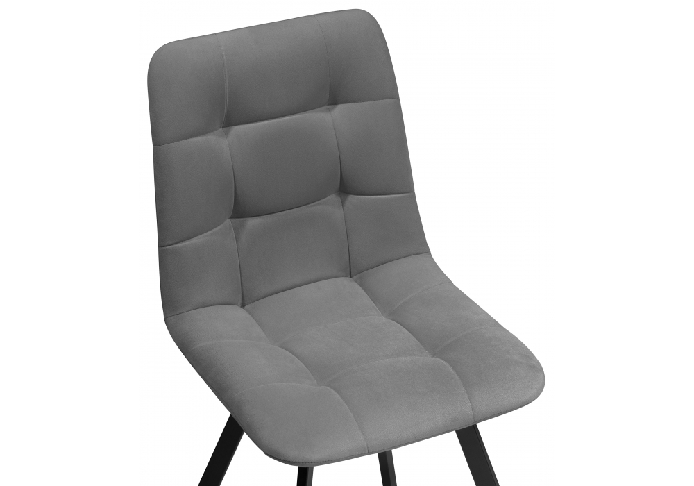 фото стул на металлокаркасе woodville симпл темно-серый / черный 594933 | 220svet.ru