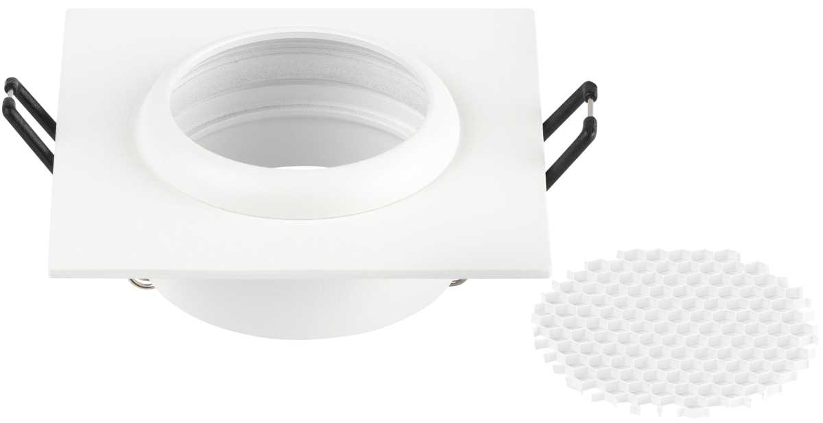 фото светильник встраиваемый алюминиевый эра kl110 wh под лампу mr16 gu5.3 белый матовый б0061529 | 220svet.ru