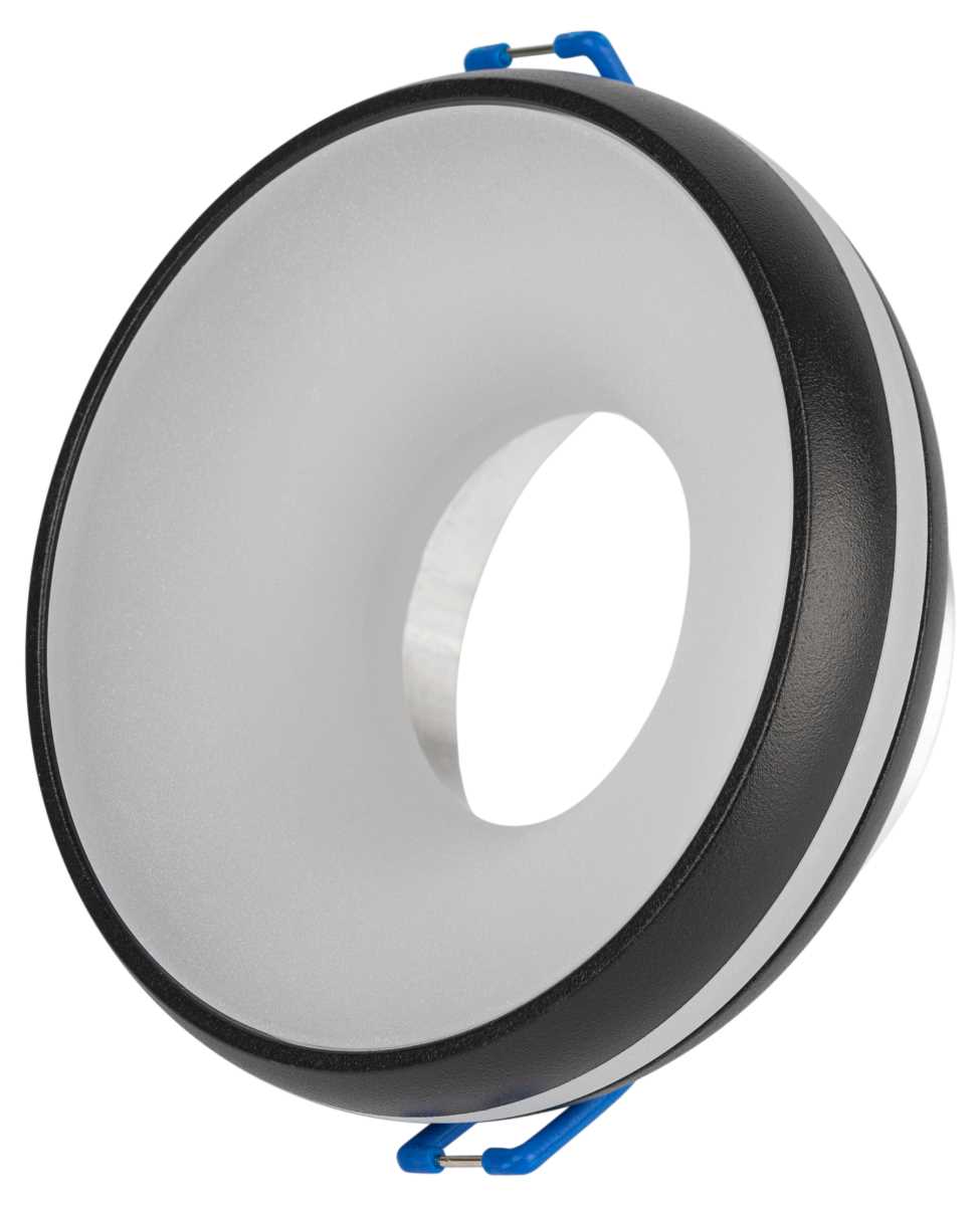 фото светильник встраиваемый декоративный эра dk100 bk под лампу mr16 gu5.3 черный б0055589 | 220svet.ru