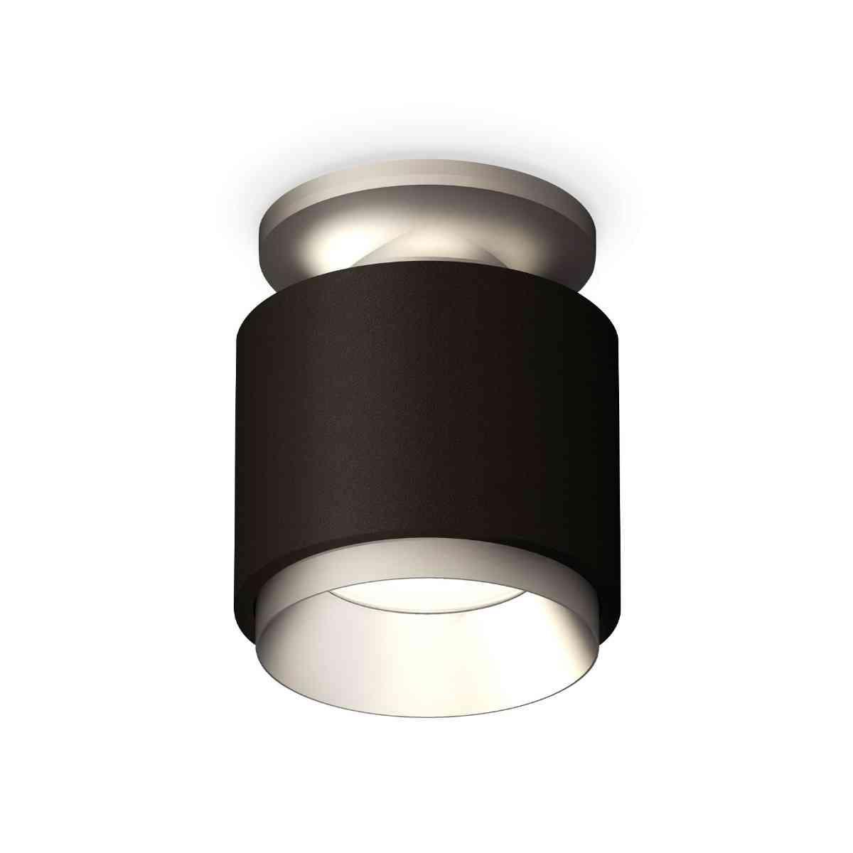 фото комплект накладного светильника ambrella light techno spot xs7511100 sbk/mch черный песок/хром матовый (n7928, c7511, n7033) | 220svet.ru