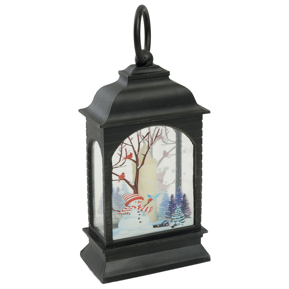 фото световая фигура свеча снеговик 1led (батарейки в компл), 12,5см, черный, lt128 | 220svet.ru