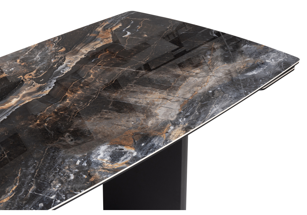 фото керамический стол раскладной woodville маре 200(260)х100х77 neodom titanium lawa nero / черный 588045 | 220svet.ru