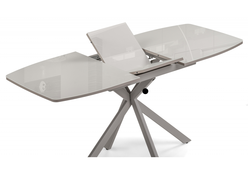 фото стол стеклянный раскладной woodville тамаса латте / капучино 584297 | 220svet.ru