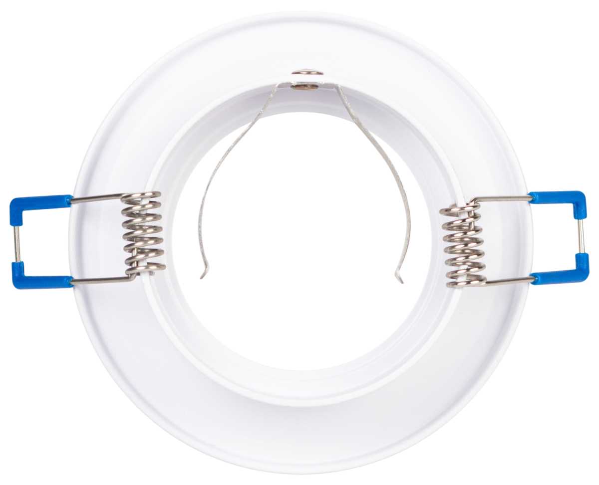 фото светильник встраиваемый алюминиевый эра kl107 wh/sl под лампу mr16 gu5.3 белый/серебро б0061096 | 220svet.ru