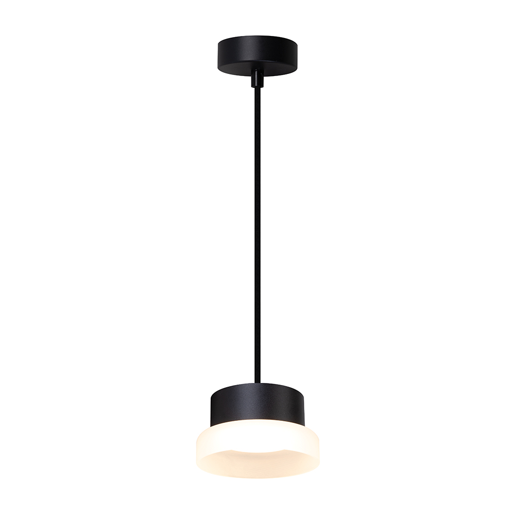 фото светильник потолочный feron barrel hl4608 opal levitation 12w, 230v, gx53, черный, на подвесе 1,7 м | 220svet.ru