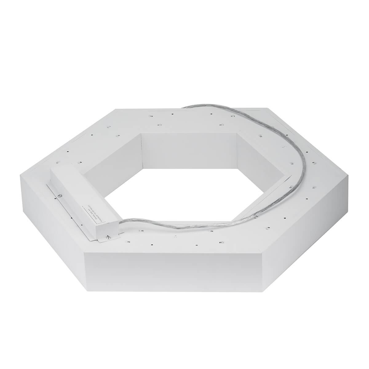 фото подвесной светодиодный cветильник эра hexagon spo-124-w-40k-051 51вт 4000к белый б0050556 | 220svet.ru