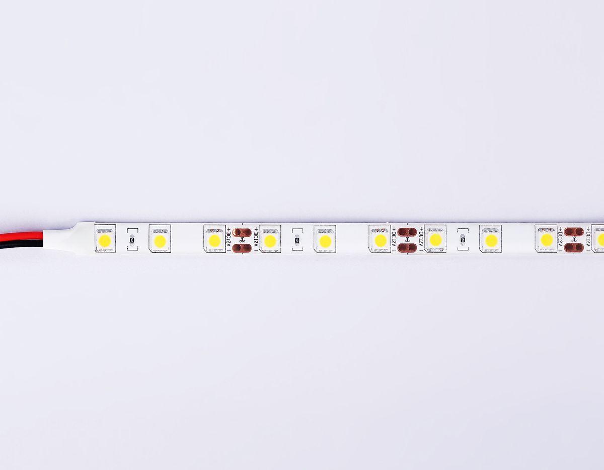 фото светодиодная влагозащищенная лента теплый белый ambrella light 14,4w/m 60led/m 5050smd 3000к 5m gs2101 | 220svet.ru