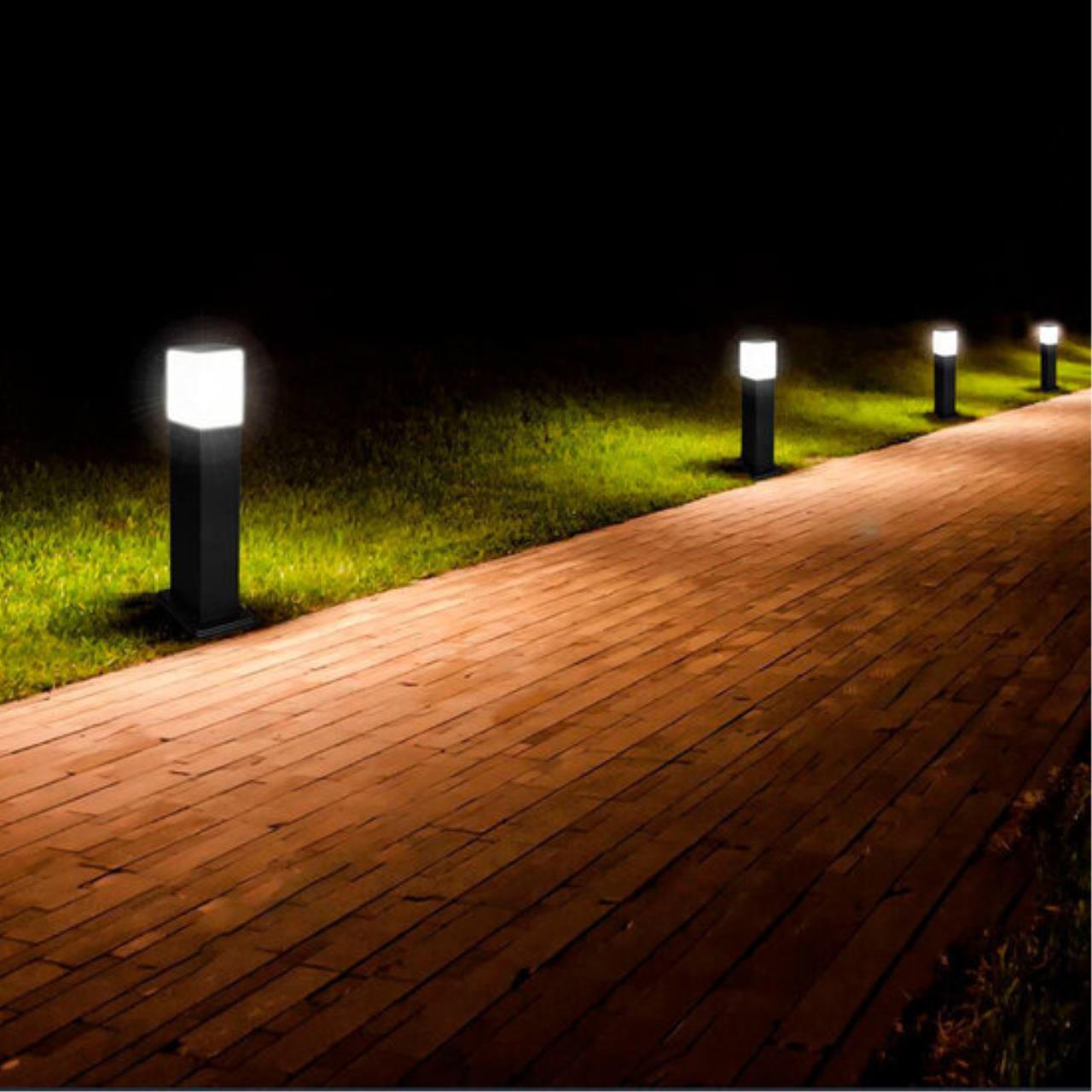 фото садово-парковый столбик arte lamp plate a3710fn-1bk | 220svet.ru
