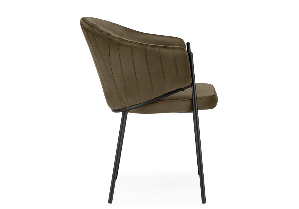 фото стул на металлокаркасе woodville kortni сappuccino / black 15704 | 220svet.ru