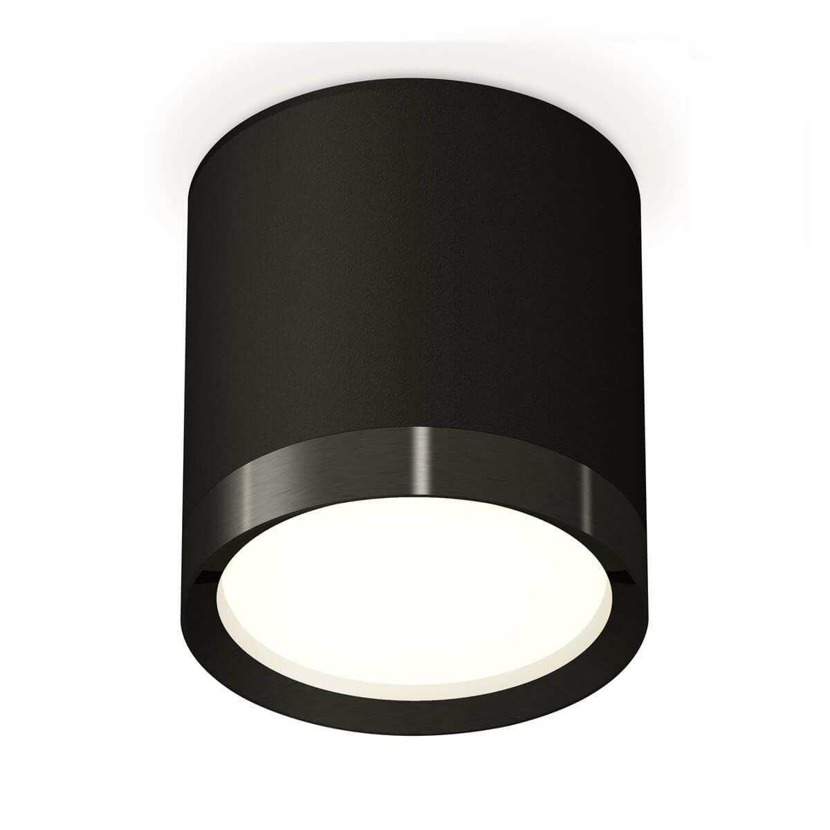 фото комплект накладного светильника ambrella light xs8142002 sbk/pbk черный песок/черный полированный gx53 (c8142, n8113) | 220svet.ru