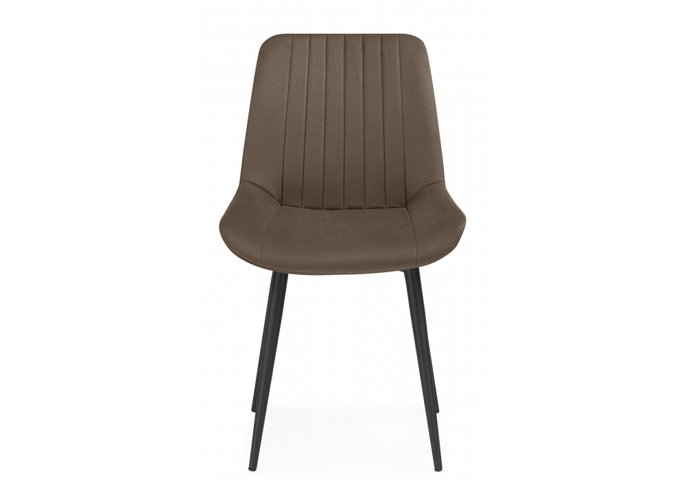 фото стул на металлокаркасе woodville седа коричневый (zd 233) / черный 632438 | 220svet.ru