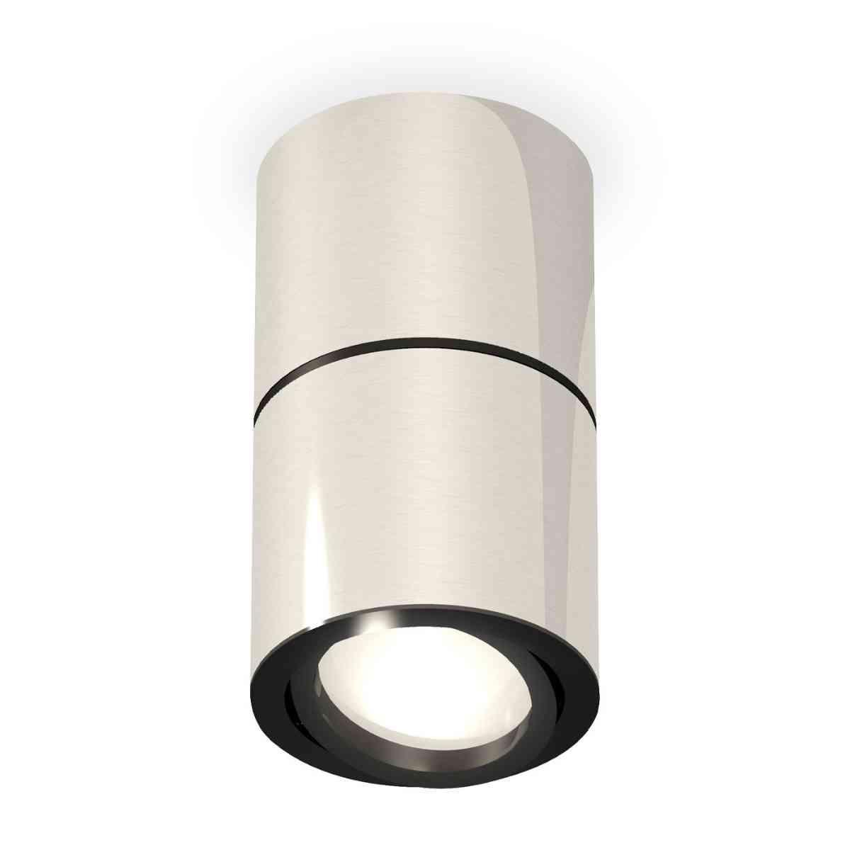 фото комплект накладного светильника ambrella light techno spot xs7405040 psl/pbk серебро полированное/черный полированный (c7405, a2071, c7405, n7002) | 220svet.ru