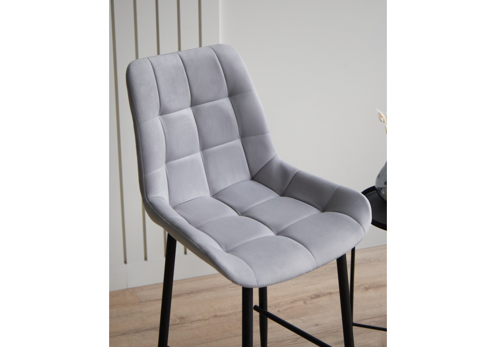 фото барный стул woodville челси светло-серый / черный 632541 | 220svet.ru