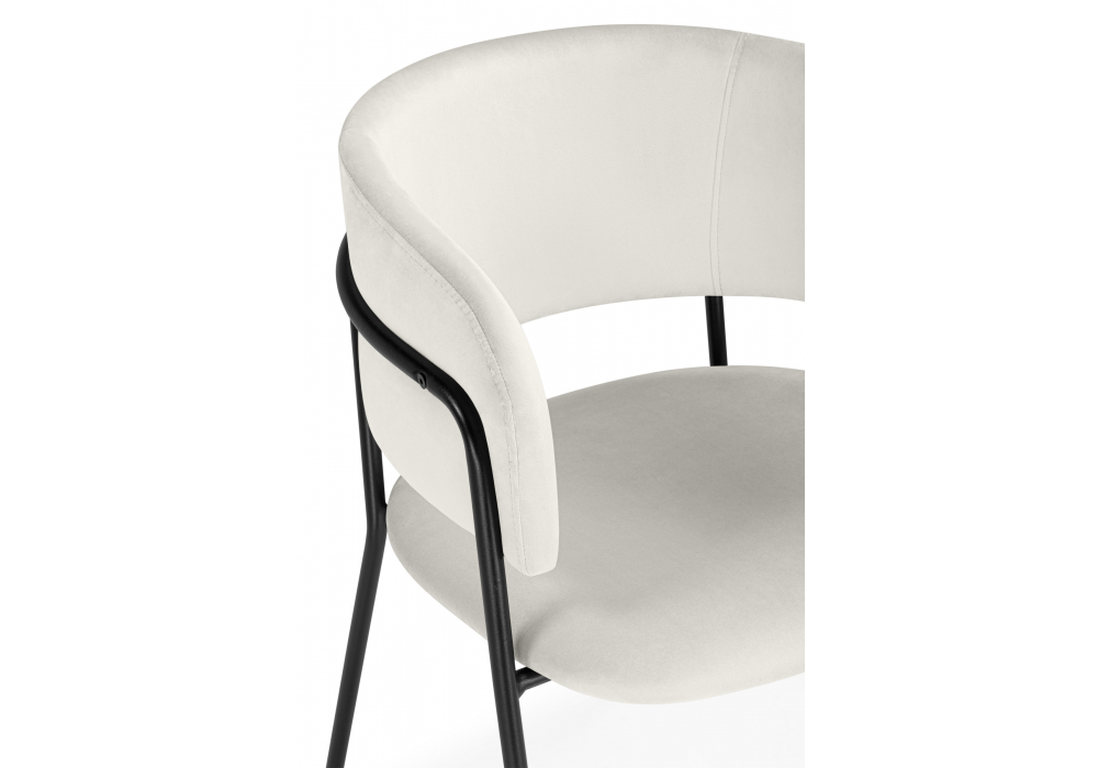 фото стул на металлокаркасе woodville осло белый (milk) / черный 674672 | 220svet.ru