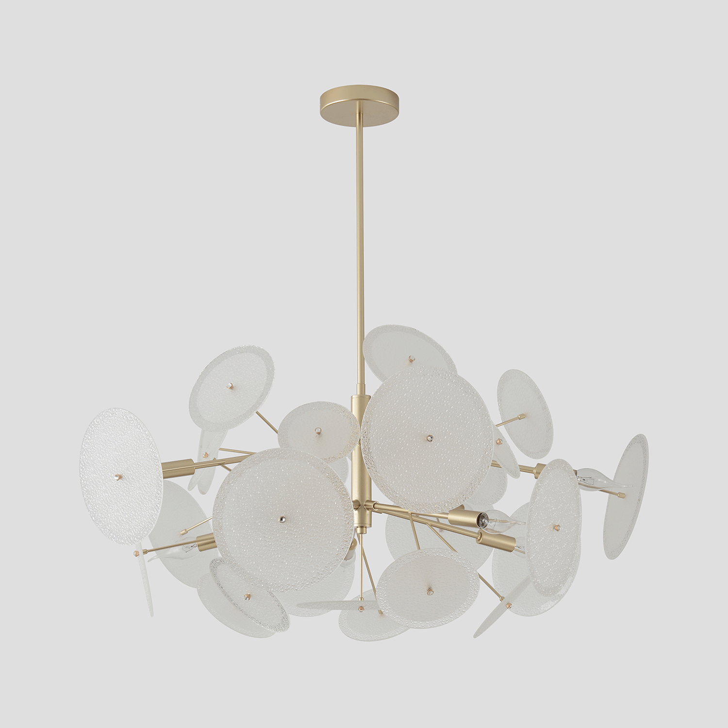 фото потолочная люстра на штанге crystal lux dandelion sp10 gold | 220svet.ru