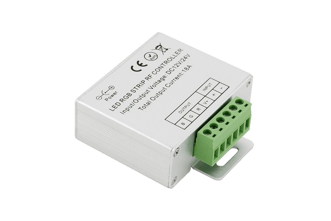 фото контроллер rgb для светодиодной ленты swg rf-rgb-s-18a-wh1 000279 | 220svet.ru