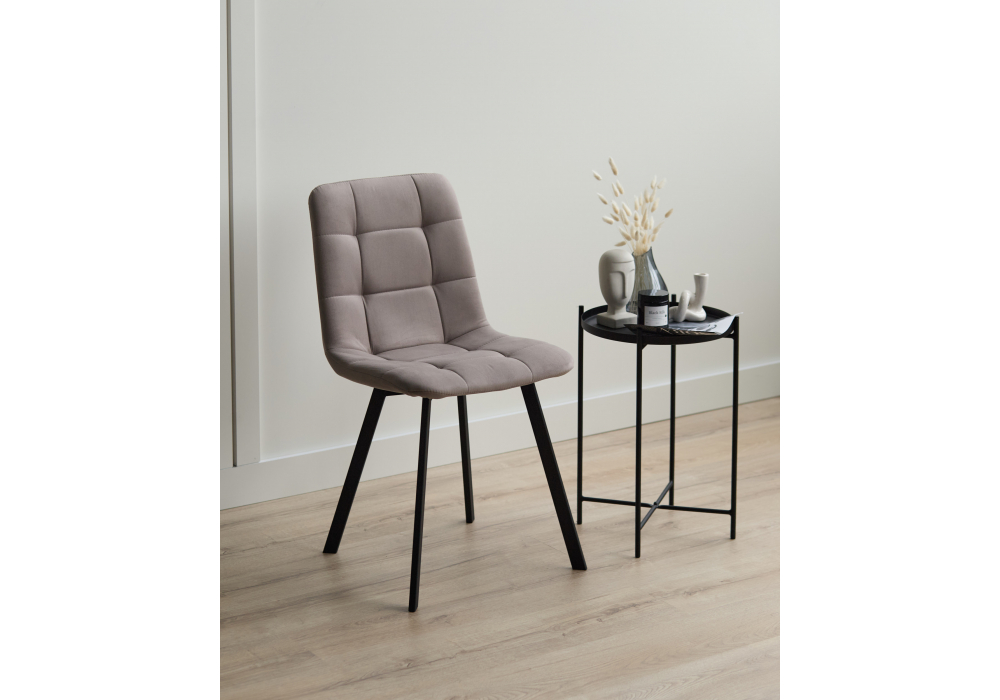 фото стул на металлокаркасе woodville чилли латте / черный 631634 | 220svet.ru