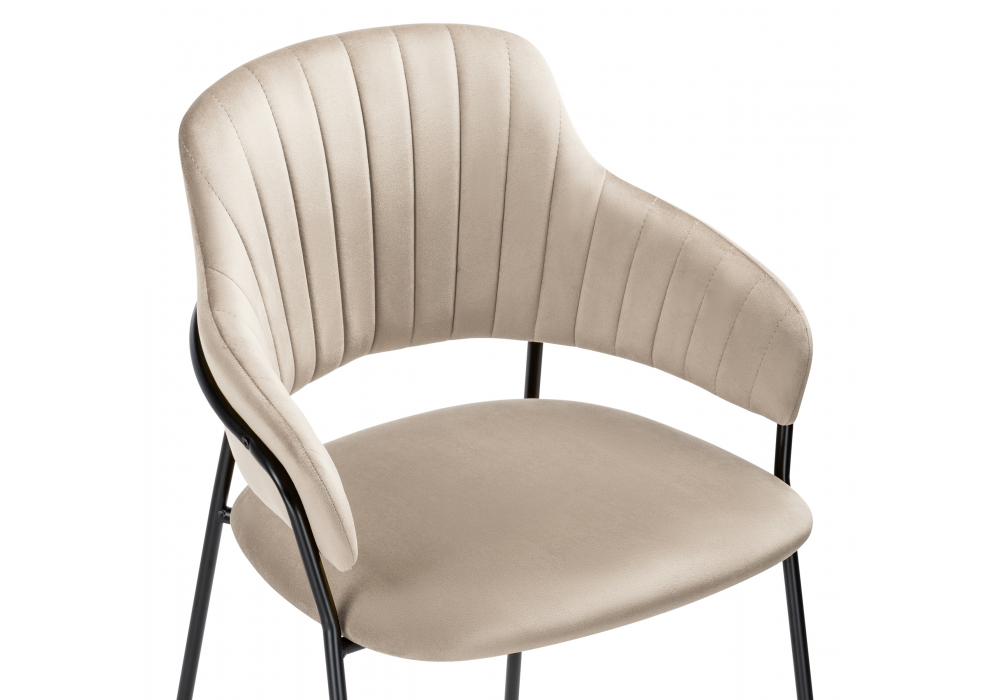 фото стул на металлокаркасе woodville инклес дымчатый / черный глянец 483858 | 220svet.ru