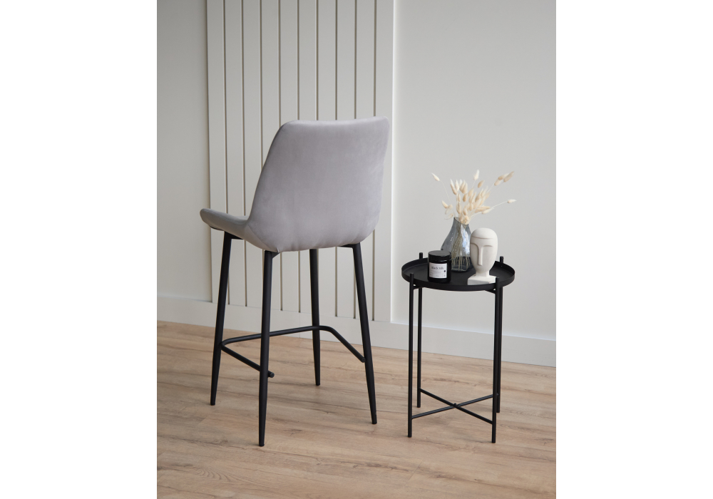 фото барный стул woodville челси светло-серый / черный 632541 | 220svet.ru