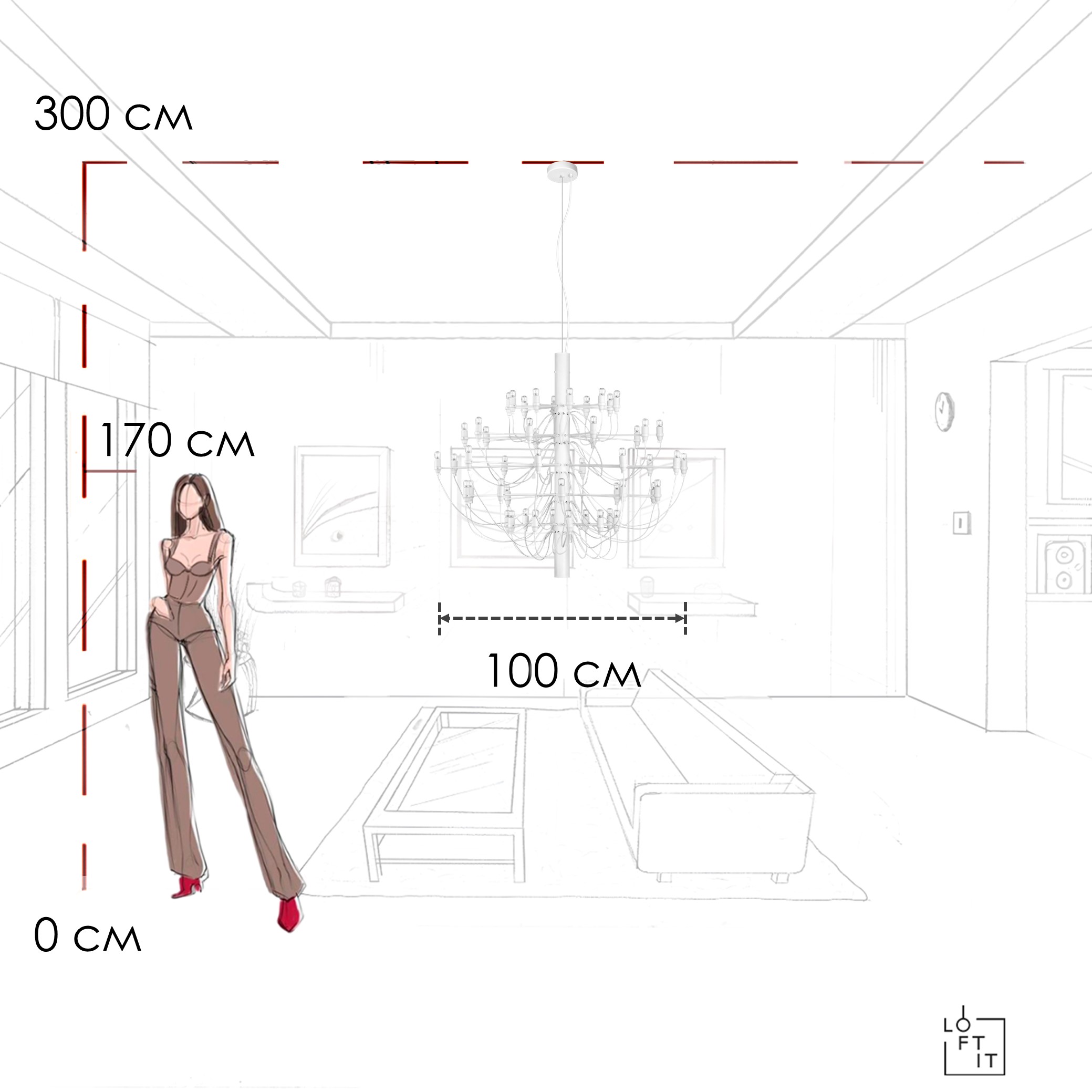 фото подвесная люстра loft it gino 10196/1000 white | 220svet.ru