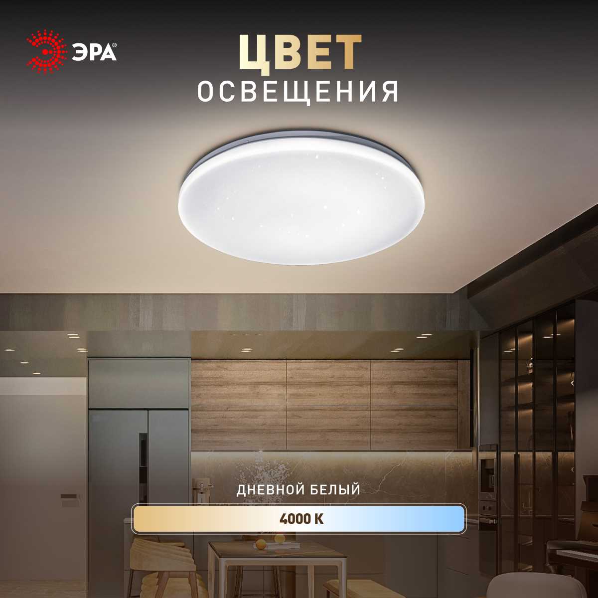 фото светильник потолочный светодиодный эра классик без ду spb-6 slim night sky 18w-4k 4000к б0069778 | 220svet.ru