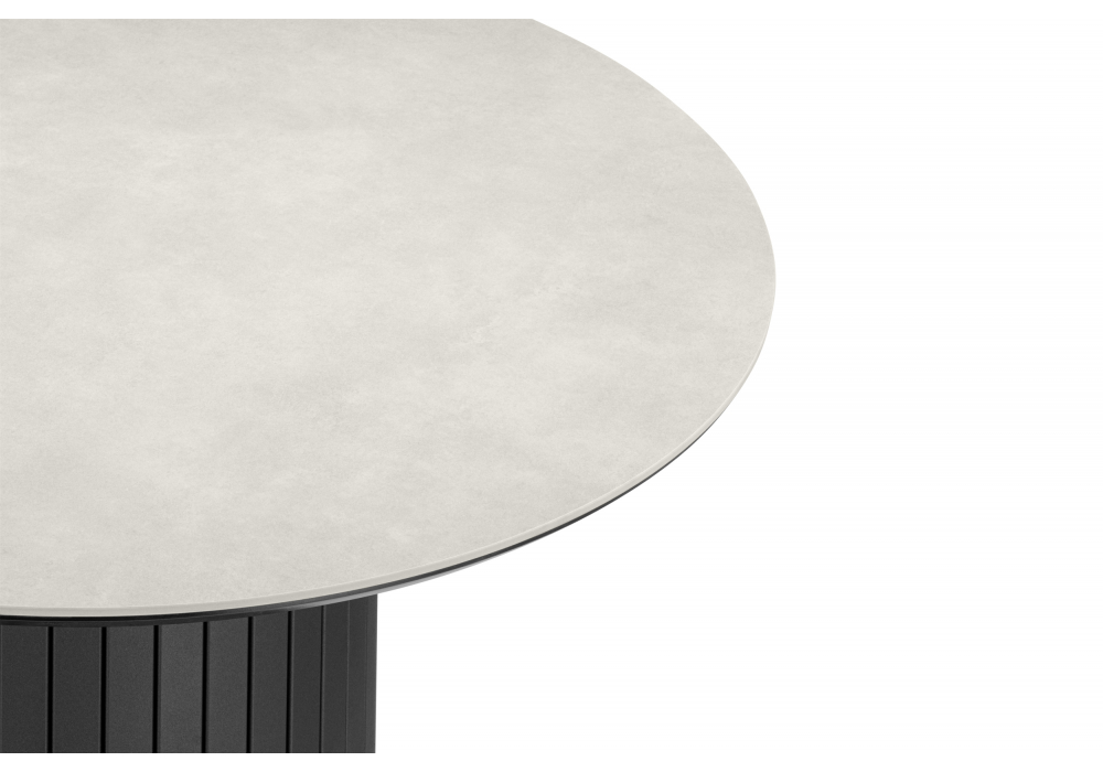 фото керамический стол woodville гравент 90 carmen light grey / черный 625922 | 220svet.ru