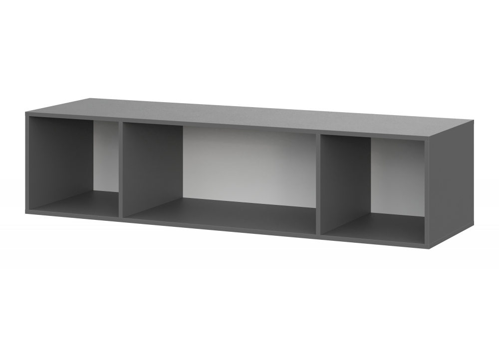 фото шкаф комплектация 3 woodville даиго с антресолью графит серый текстурный 676152 | 220svet.ru