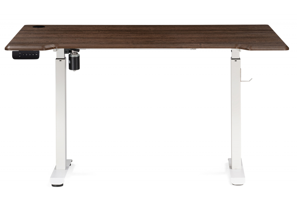фото компьютерный стол с механизмом подъема woodville маркос 140х80х75 орех кантри / белый 578405 | 220svet.ru