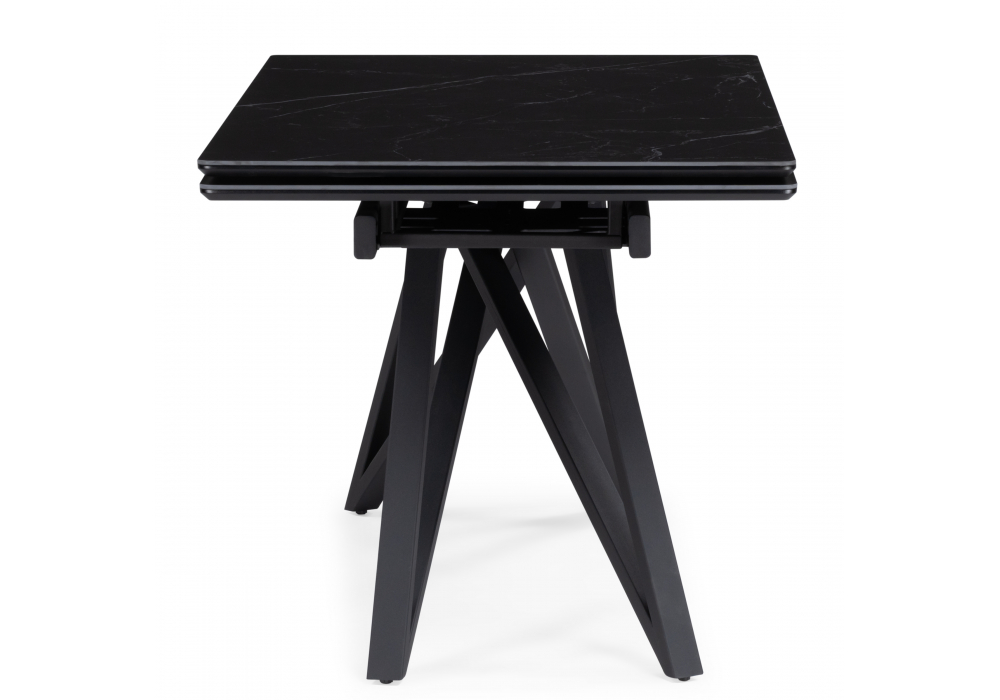 фото керамический стол раскладной woodville вилсон 160(220)х89 черный мрамор 626051 | 220svet.ru