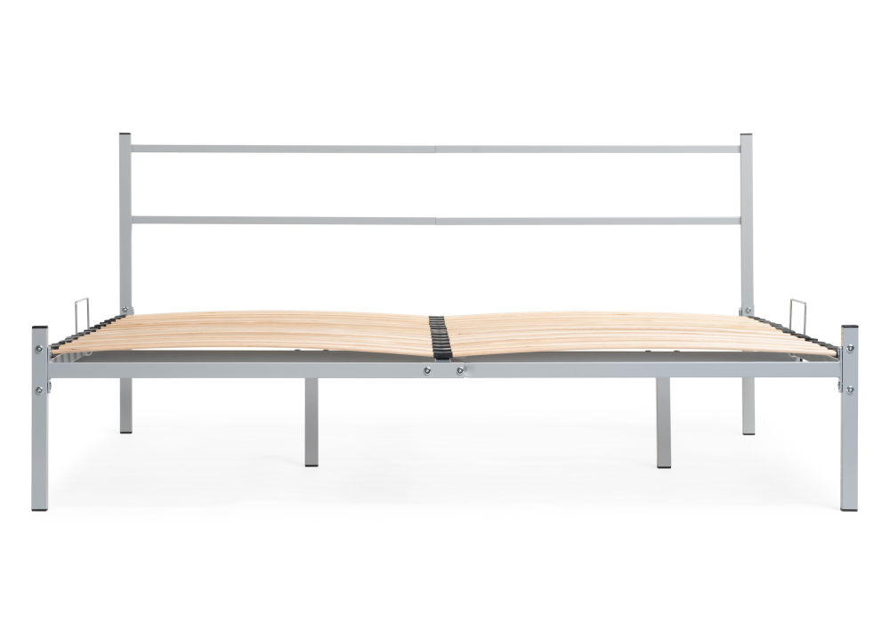 фото кровать полутораспальная  woodville фади 140х200 серая 462537 | 220svet.ru