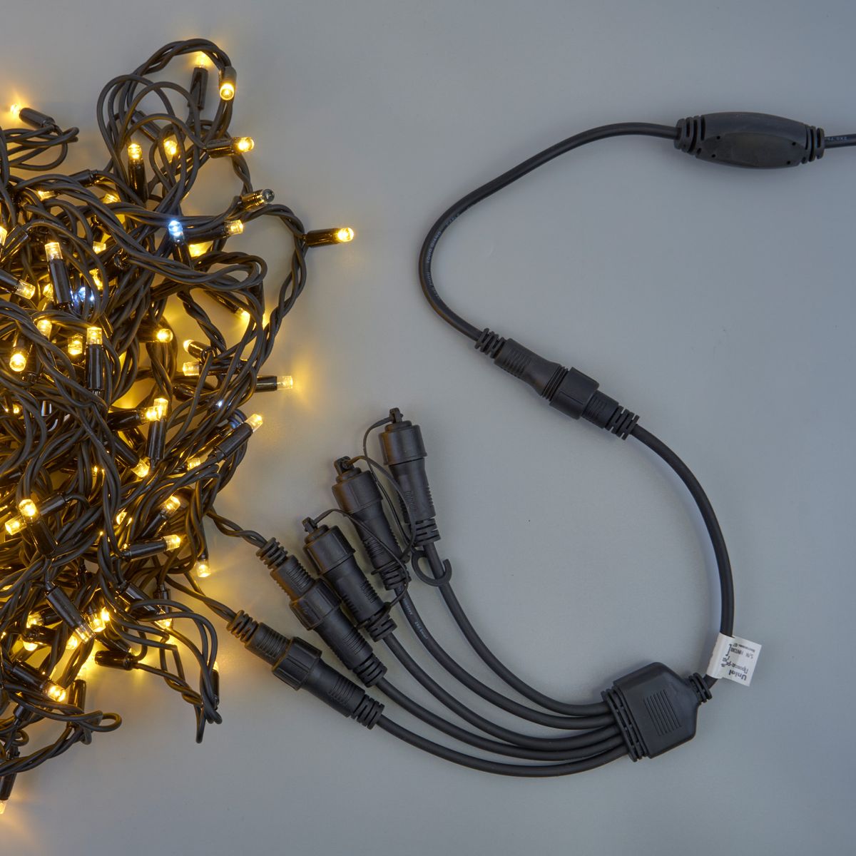 фото провод-разветвитель для гирлянд uniel ucx-f90 s5/0.4m/bk ul-00013237 | 220svet.ru