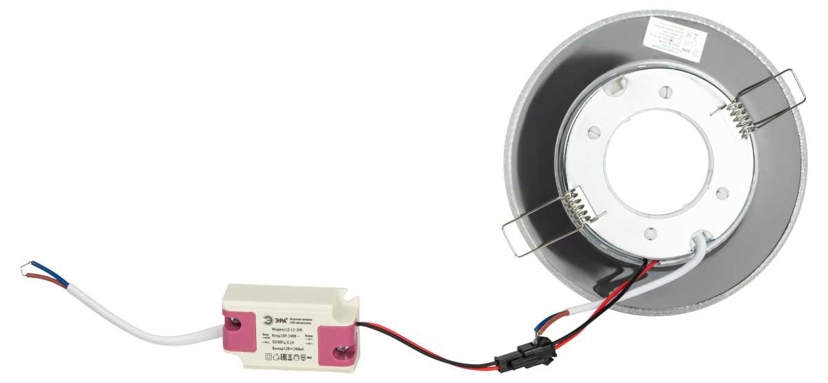 фото светильник встраиваемый cо светодиодной подсветкой эра dk ld53 wh под лампу gx53 белый б0057475 | 220svet.ru