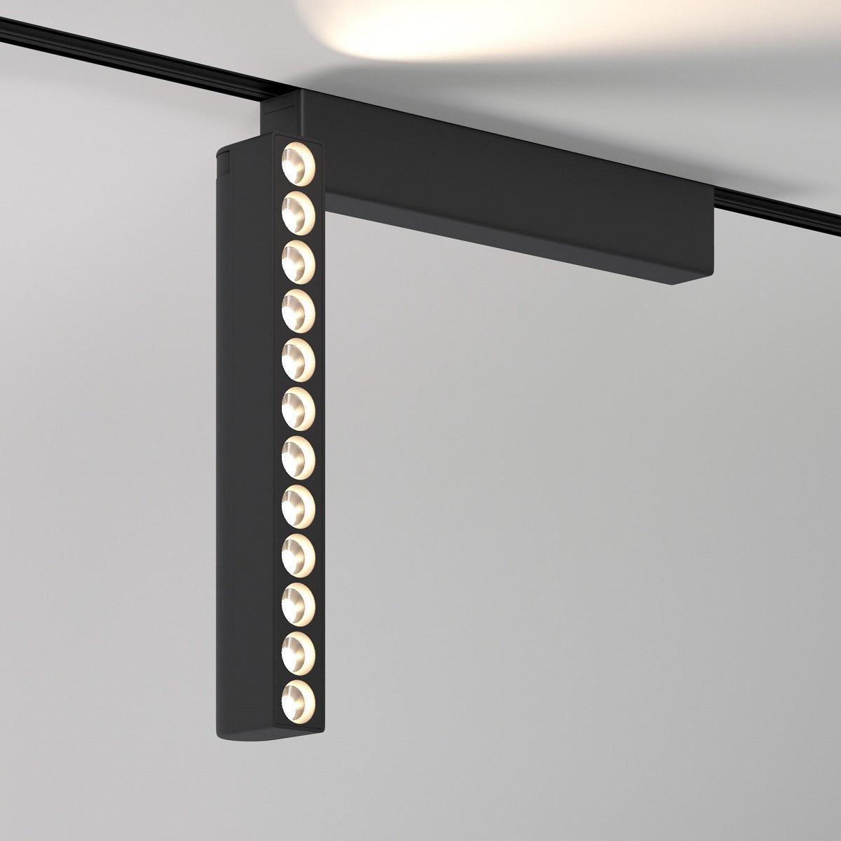 фото трековый магнитный светодиодный светильник elektrostandard flat magnetic insight 85091/01 черный a063707 | 220svet.ru