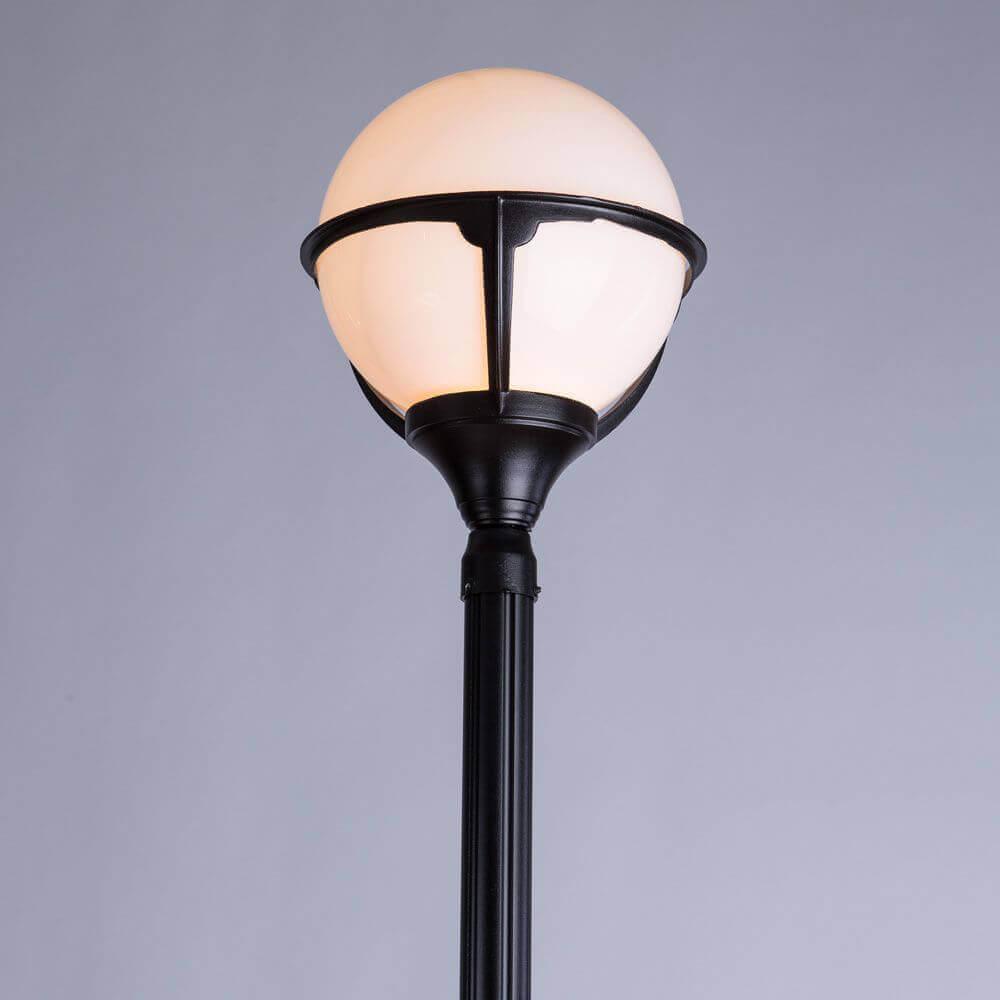 фото садово-парковый светильник arte lamp monaco a1497pa-1bk | 220svet.ru