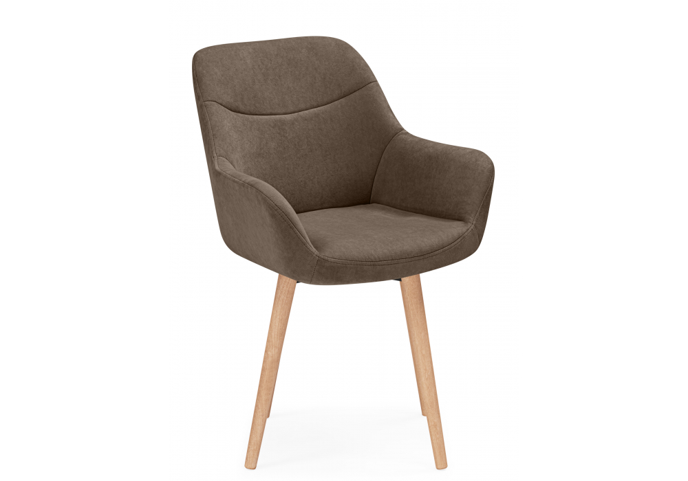 фото стул деревянный поворотный woodville флюид 360 коричневый (glory 08) / светлое дерево 642989 | 220svet.ru