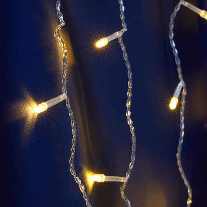 фото уличная светодиодная гирлянда feron бахрома 230v желтая без мерцания cl23 41633 | 220svet.ru