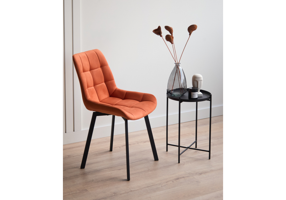 фото стул на металлокаркасе woodville челси п терракотовый (zd 432) / черный np 632519 | 220svet.ru