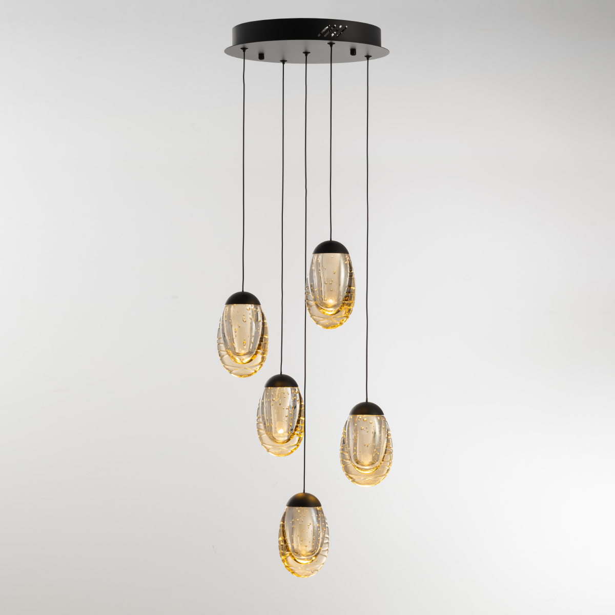 фото подвесной светильник delight collection md25090022-5a matt black/champagne | 220svet.ru